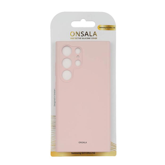 Onsala - ONSALA Galaxy S23 Ultra 5G Skal Silikon - Chalk Rosa