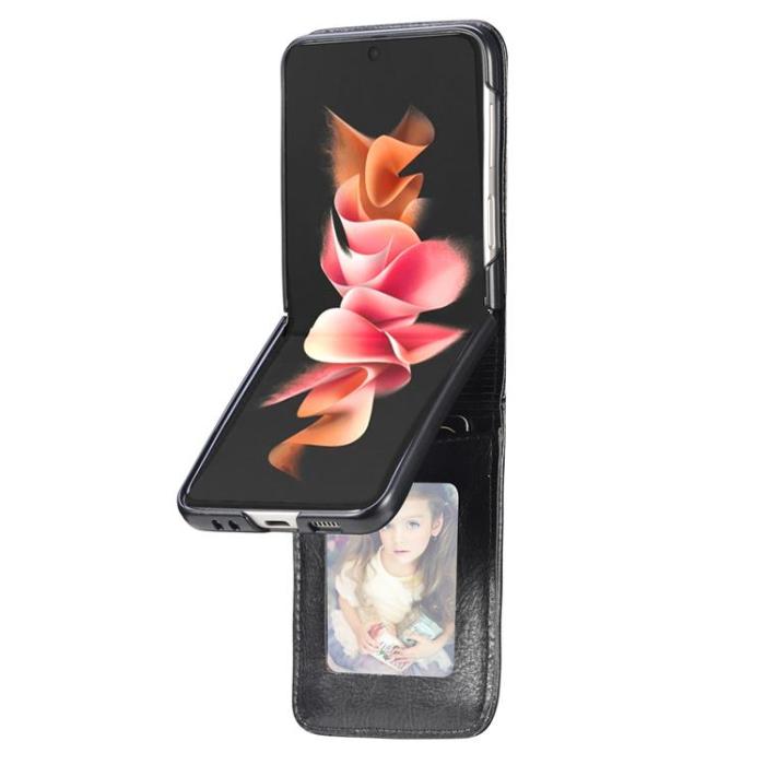 A-One Brand - Plånboksfodral till Samsung Galaxy Z Flip 3 5G - Svart