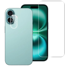 A-One Brand - iPhone 17 Härdat Glas Skärmskydd Plus Kameralinsskydd - Transparent