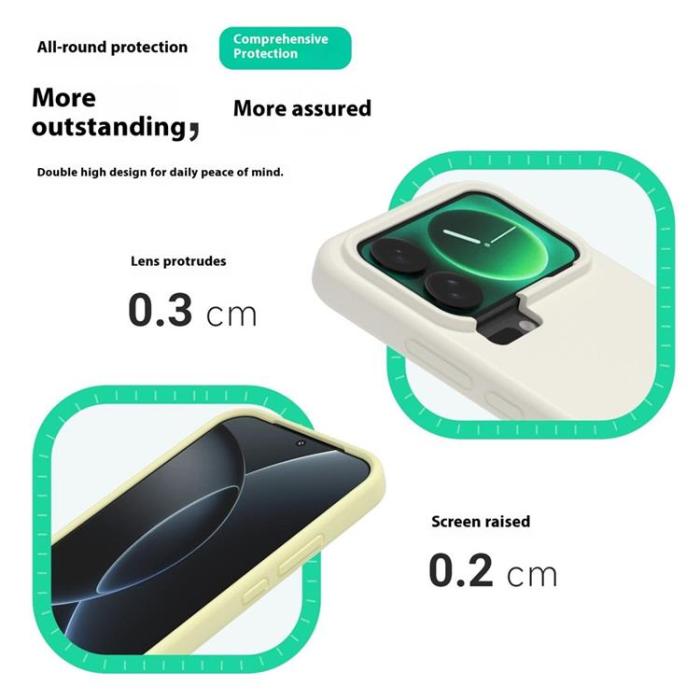 A-One Brand - Xiaomi 17 Pro Mobilskal Silikon Shockproof - Krämgul