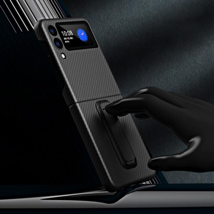 A-One Brand - Carbon Kickstand Mobilskal Samsung Galaxy Z flip 3 - Svart