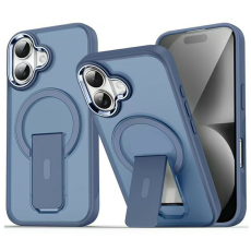 A-One Brand - iPhone 17 Mobilskal MagSafe PC+TPU med Kickstand - Mörkblå