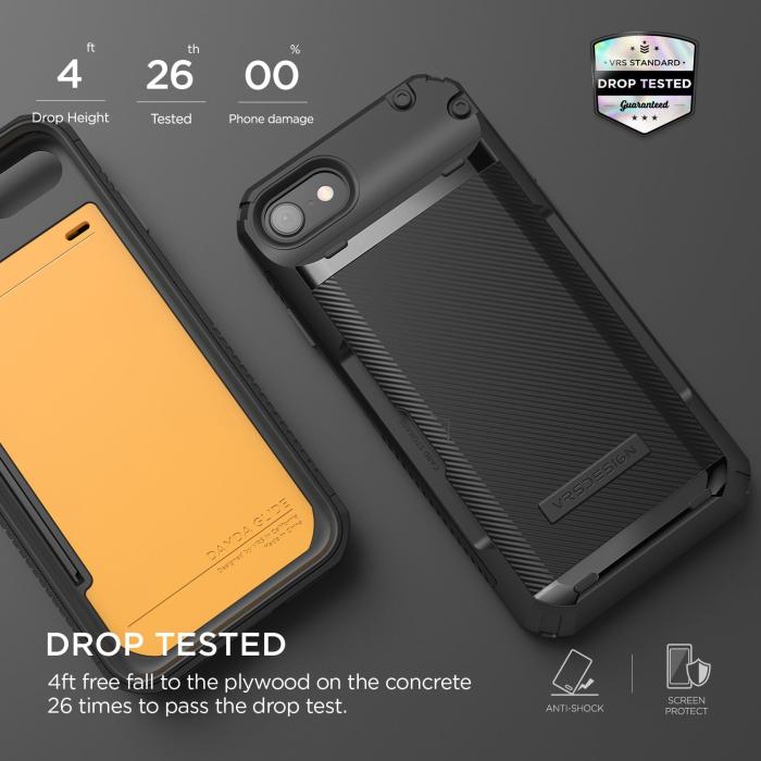VERUS - VRS DESIGN Damda Glide Pro Skal iPhone 7/8/SE (2020/2022) - Svart