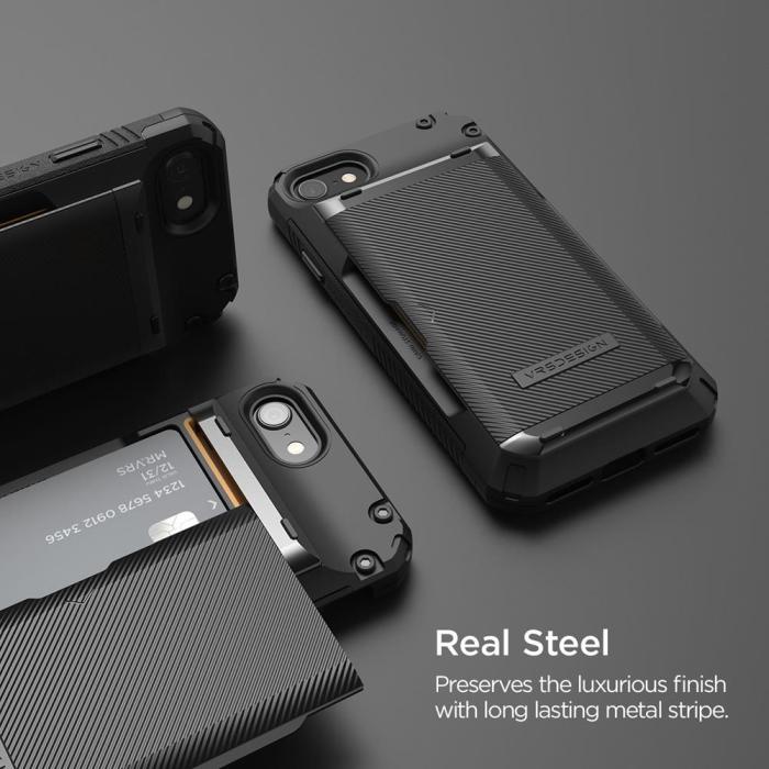 VERUS - VRS DESIGN Damda Glide Pro Skal iPhone 7/8/SE (2020/2022) - Svart