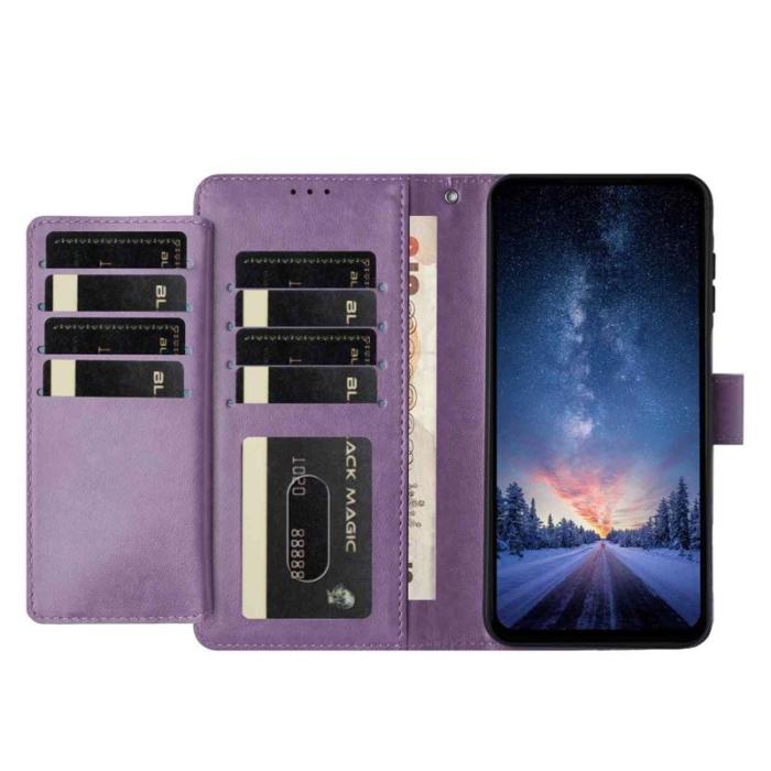 OEM - Samsung Galaxy A57 Plånboksfodral Konstläder Ställning - Lila