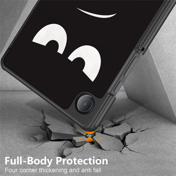 A-One Brand - Galaxy Tab A9 Fodral Pattern Printing Tri-fold Konstläder