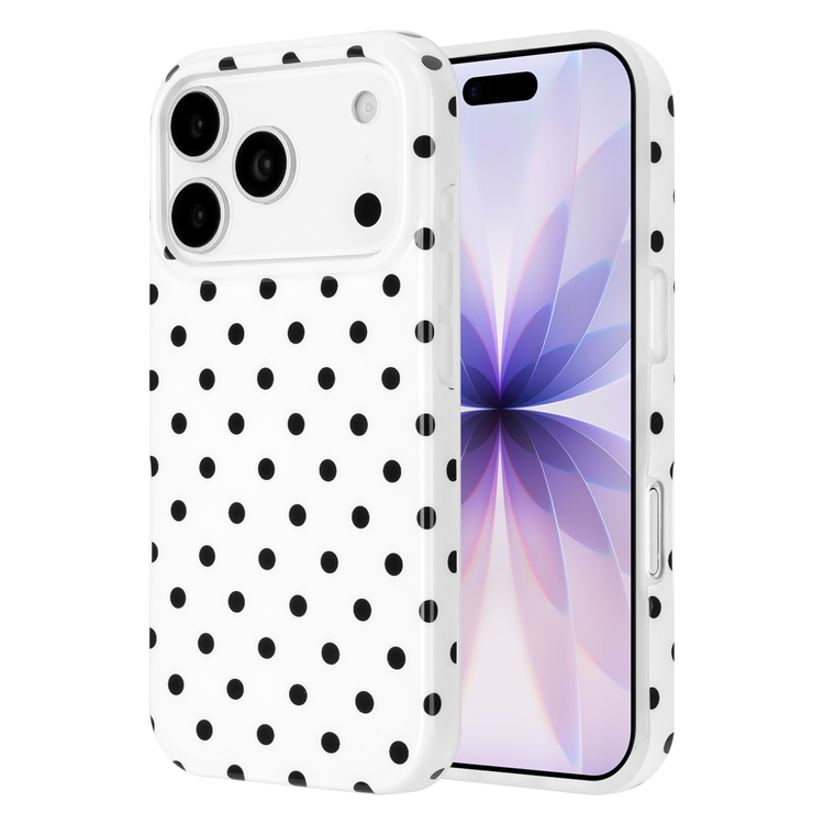 iPhone 17 Pro Mobilskal Dot Design Imd Tpu (Vit) | 2353 | AlltMobil