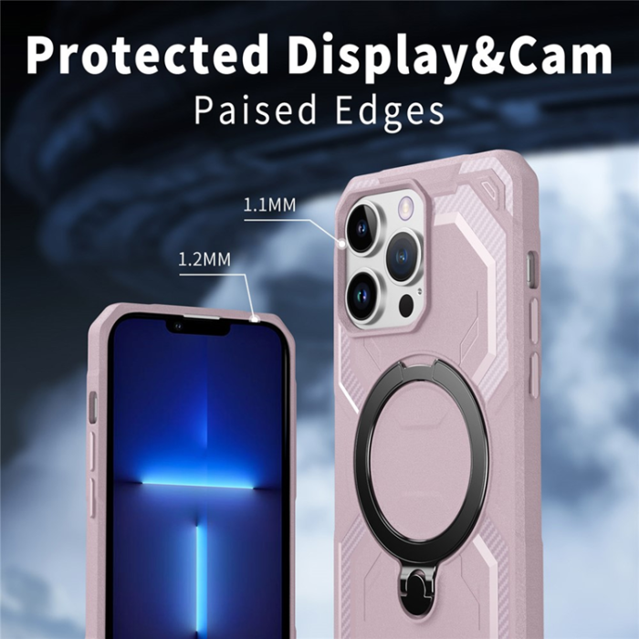 A-One Brand - iPhone 13 Pro Mobilskal MagSafe Kickstand TPU + PC - Rosa