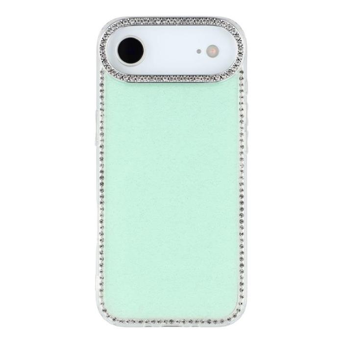 A-One Brand - iPhone Air Mobilskal Rhinestone Edge - Glitter Ljusgrön