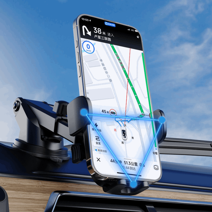 Dudao - Dudao F2N Plus Mobilhållare med Sugkopp,Gravitation 360° - Svart