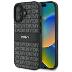 DKNY - DKNY Mobilskal till iPhone 16 Texture Tonal Stripe - Svart