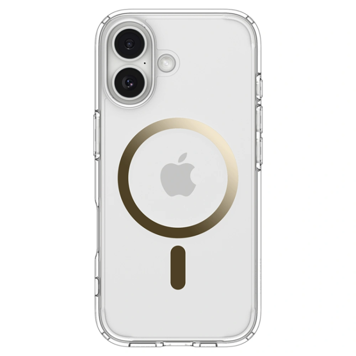 Spigen - Spigen iPhone 17 Mobilskal Magsafe Ultra Hybrid - Clear/Guld