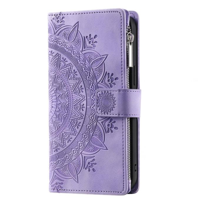 OEM - Samsung Galaxy S26 Plånboksfodral Mandala Blommönster Konstläder - Lila