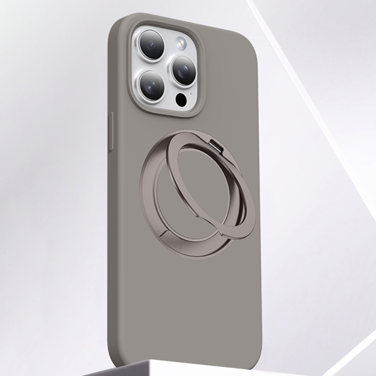 iPhone 16 Pro Max Mobilskal MagSafe Silikon Roterande - Grå | 2353 | AlltMobil