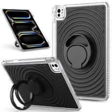 A-One Brand - iPad Pro 11 (2025 / 2024) Skal Kickstand Wave Pattern - Svart