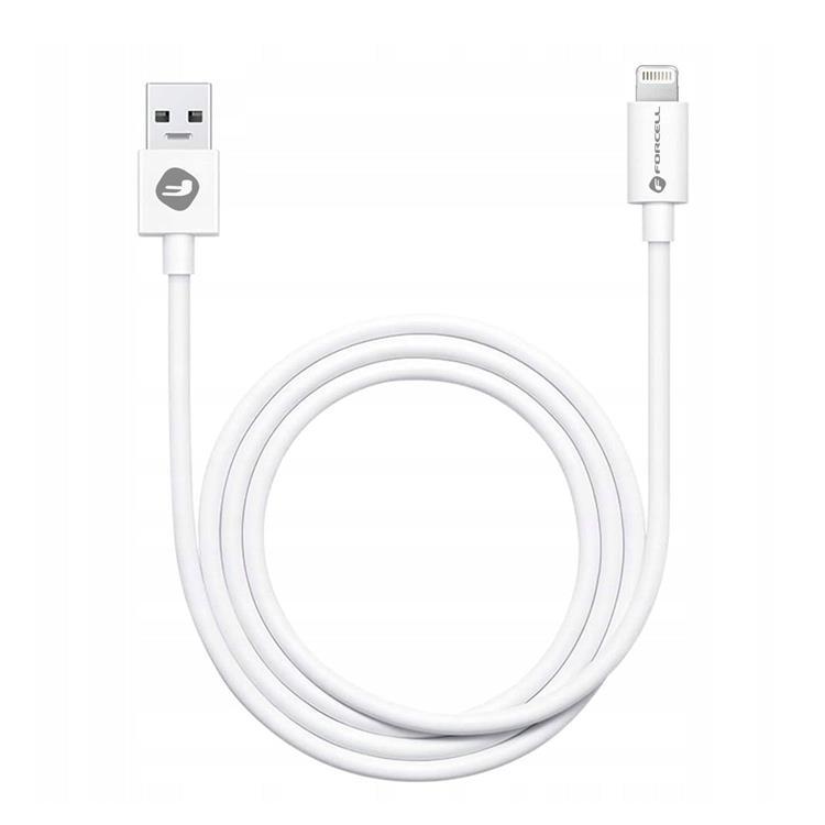 Forcell USB A to Lightning Kabel 8-Pin 1A C316 TUBE - Vit | 3541 | AlltMobil