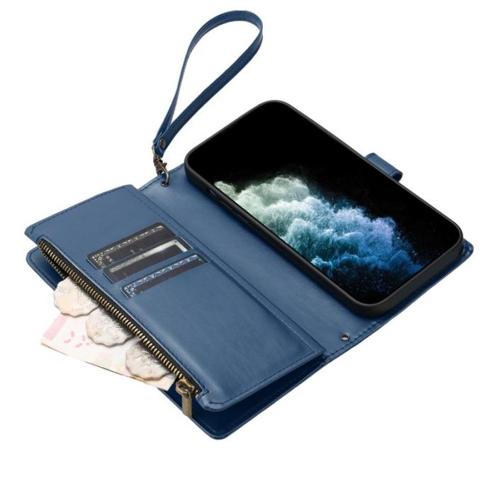 OEM - Plånboksfodral för Samsung Galaxy S26 Konstläder Stativ - Blå