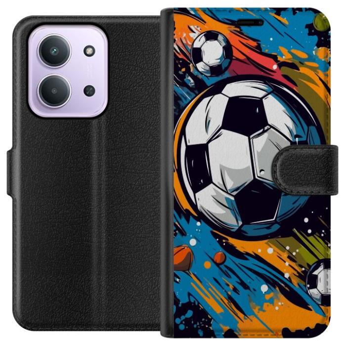 iSecrets - Plånboksfodral till Xiaomi Redmi 15C med Fotbollar