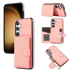 OEM - Mobilfodral f&ouml;r Samsung Galaxy S26 Kickstand TPU + Konstl&auml;der - Ros&eacute;guld