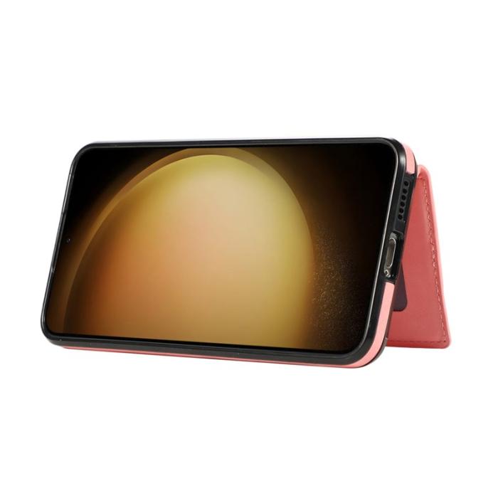 OEM - Mobilfodral för Samsung Galaxy S26 Kickstand TPU + Konstläder - Roséguld