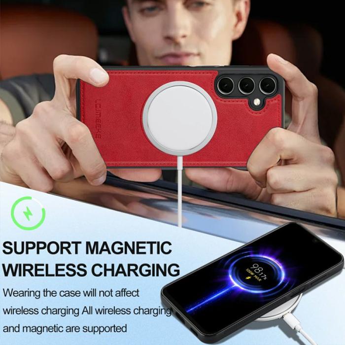 LC.imeeke - LC.IMEEKE Mobilskal för Samsung Galaxy S26 Plus Magnetiskt TPU - Röd