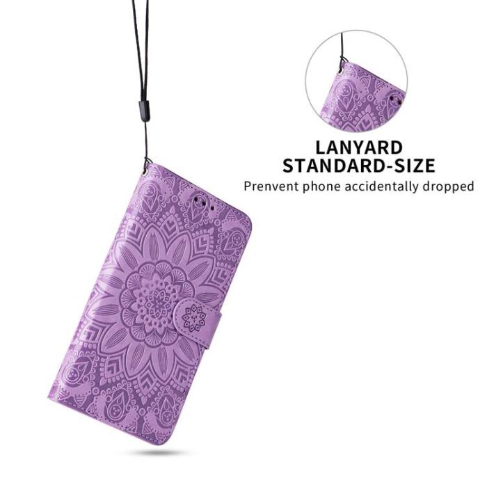 A-One Brand - Xiaomi 17 Pro Plånboksfodral Sunflower Imprint - Lila