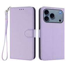 A-One Brand - iPhone 17 Pro Plånboksfodral Läder med Handledsrem - Ljuslila