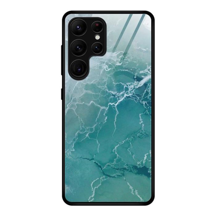 OEM - Mobilskal för Samsung Galaxy S26 Ultra Marmor mönster Tempererat glas + - Grå