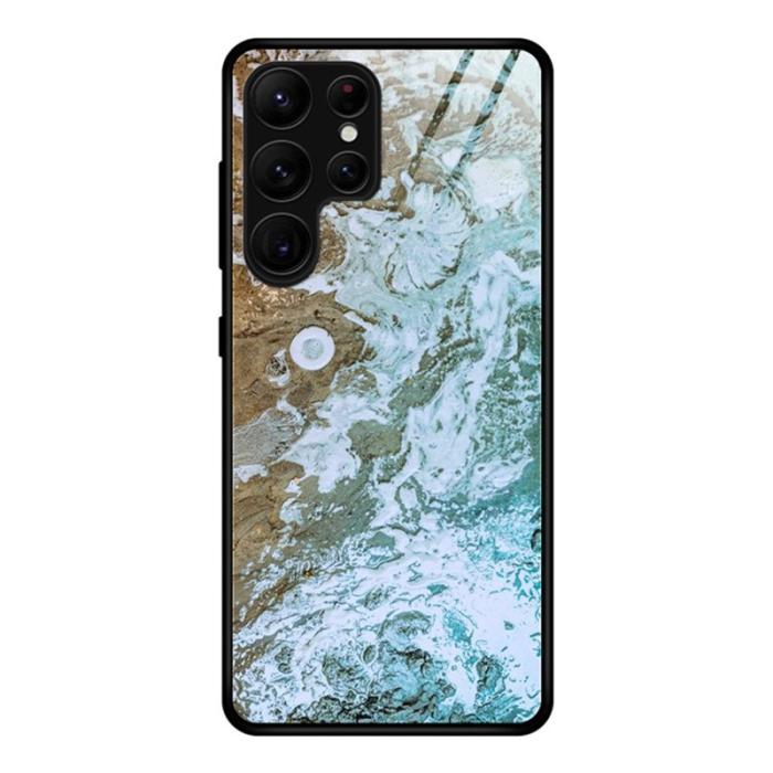 OEM - Mobilskal för Samsung Galaxy S26 Ultra Marmor mönster Tempererat glas + - Grå