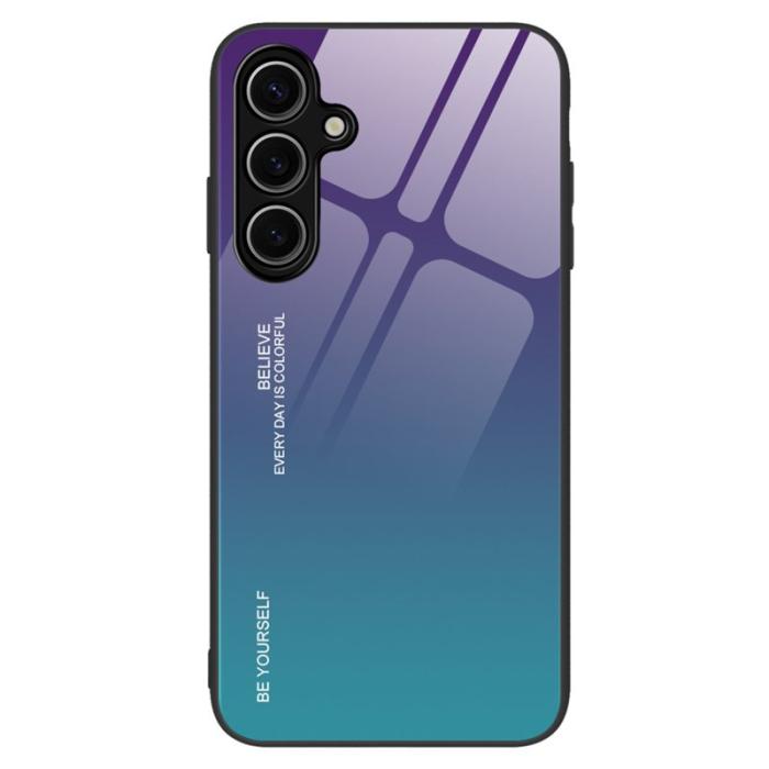 OEM - Mobilskal för Samsung Galaxy S26 Gradient Färg Härdat Glas + TPU - Lila