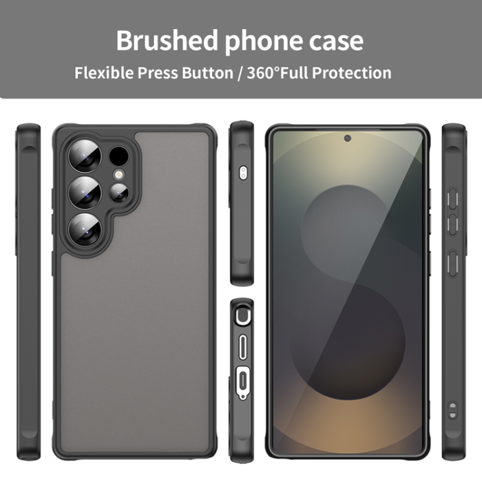 WANLONFENG - WANLONFENG Galaxy S25 Ultra Mobilskal FD Series Skin - Svart