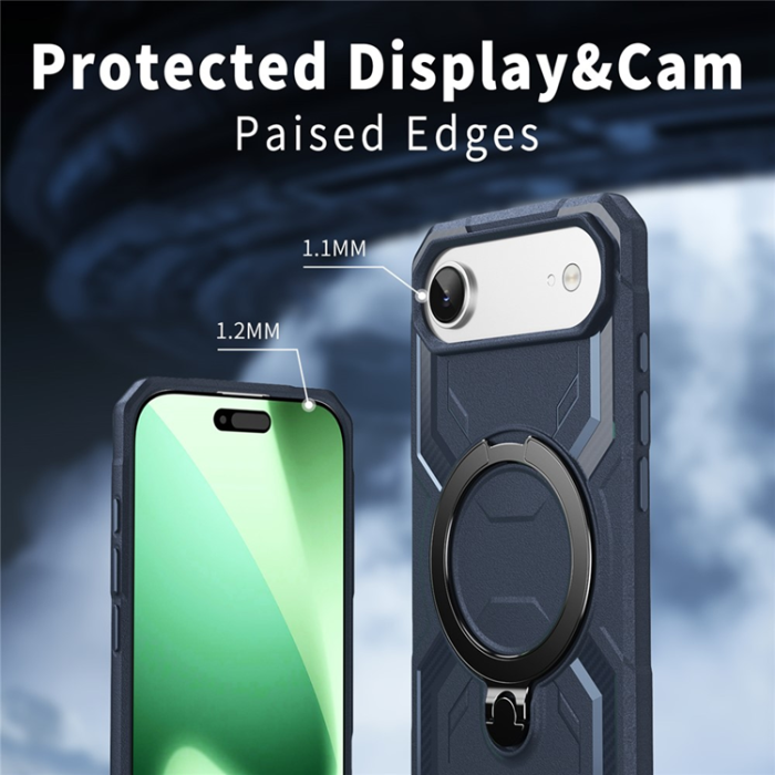 A-One Brand - Mobilskal till iPhone Air MagSafe Kickstand TPU + PC - Blå