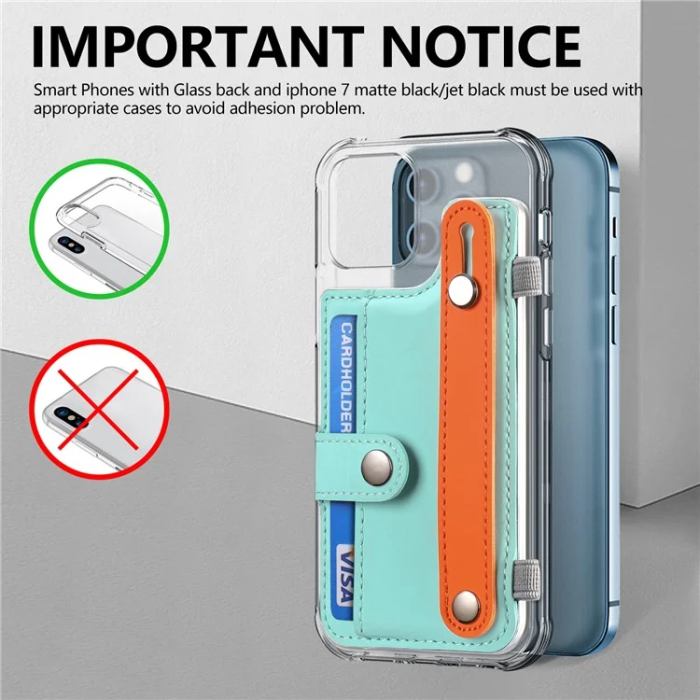A-One Brand - Korthållare Kickstand PU-läder - Mintgrön