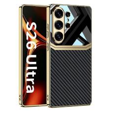 GKK - GKK Mobilskal f&ouml;r Samsung Galaxy S26 Ultra TPU + PC - Kolfibertextur - Svart