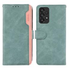 ABEEL - ABEEL Samsung Galaxy A53 5G Pl&aring;nboksfodral Konstl&auml;der RFID-Skydd Bl&aring;