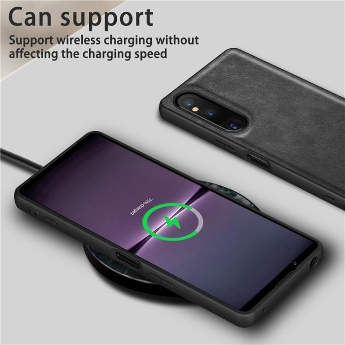 A-One Brand - Sony Xperia 10 V Mobilskal TPU PU-Läder - Svart