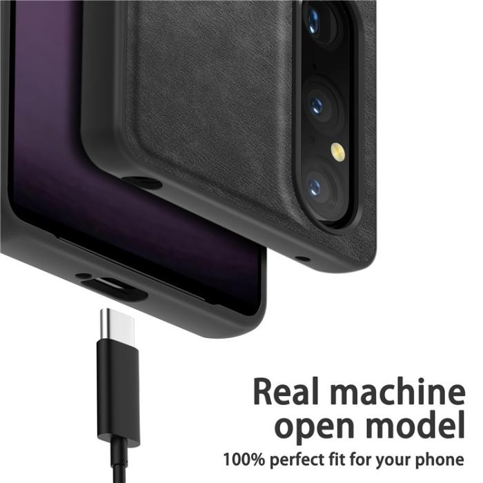 A-One Brand - Sony Xperia 10 V Mobilskal TPU PU-Läder - Svart