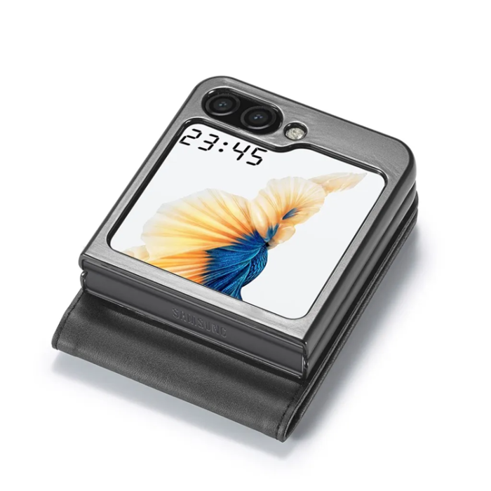 LC.imeeke - LC.IMEEKE Galaxy Z Flip 6 5G Plånboksfodral - Svart