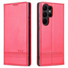 AZNS - AZNS Samsung Galaxy S24 Ultra Pl&aring;nboksfodral Konstl&auml;der - Rosa