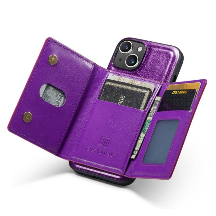 DG.MING - DG.MING M3 Series Mobilskal till iPhone 14 Plus 2-i-1 Glittrig Lila