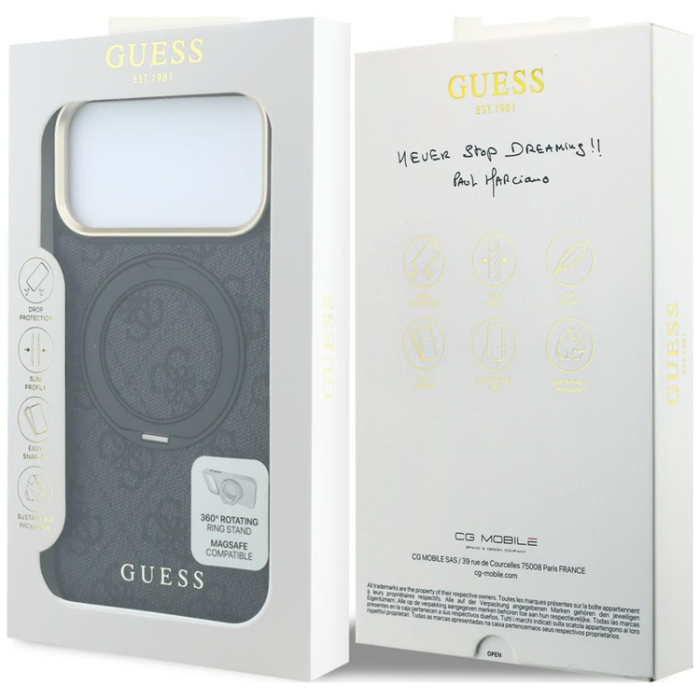 Guess - Guess Mobilskal För iPhone 18 Pro/17 Pro Magsafe Ringstativ 360 4G