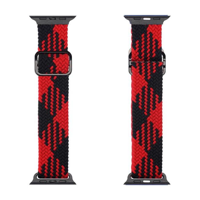 UTGATT1 - Dux Ducis Apple Watch 7/6/5/4/3/2/SE (41/40/38mm) Armband - Röd/Svart