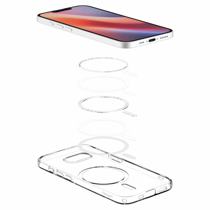 Spigen - Spigen iPhone 16e Mobilskal Magsafe Liquid Crystal - Clear