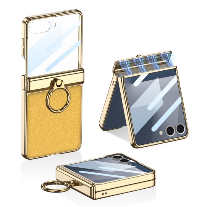 GKK - GKK Samsung Galaxy Z Flip7 Fodral - PU PC - Vit