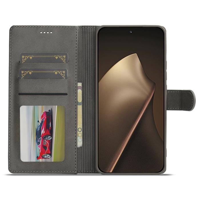 LC.imeeke - LC.IMEEKE Xiaomi 15T Plånboksfodral Konstläder - Grå