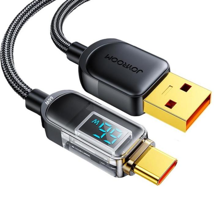 Joyroom - Joyroom USB-C till USB-A kabel 66W 1.2m - Svart