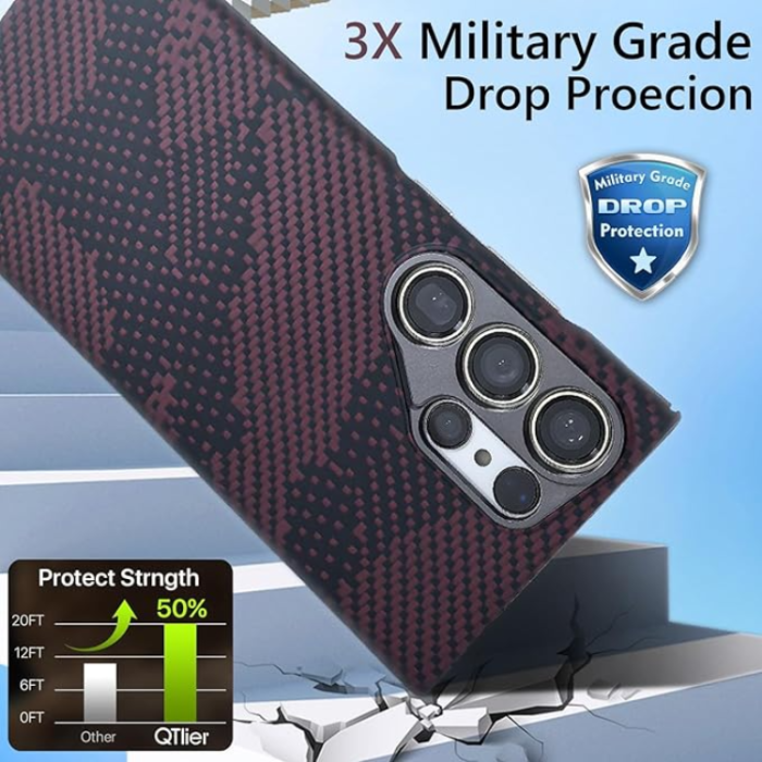 A-One Brand - Galaxy S25 Ultra Mobilskal MagSafe Kevlar - TriColor Rain