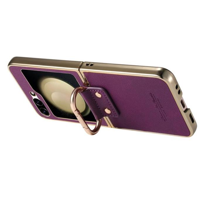 A-One Brand - Mobilskal för Galaxy Z Flip 6 Electroplating Ring Kickstand