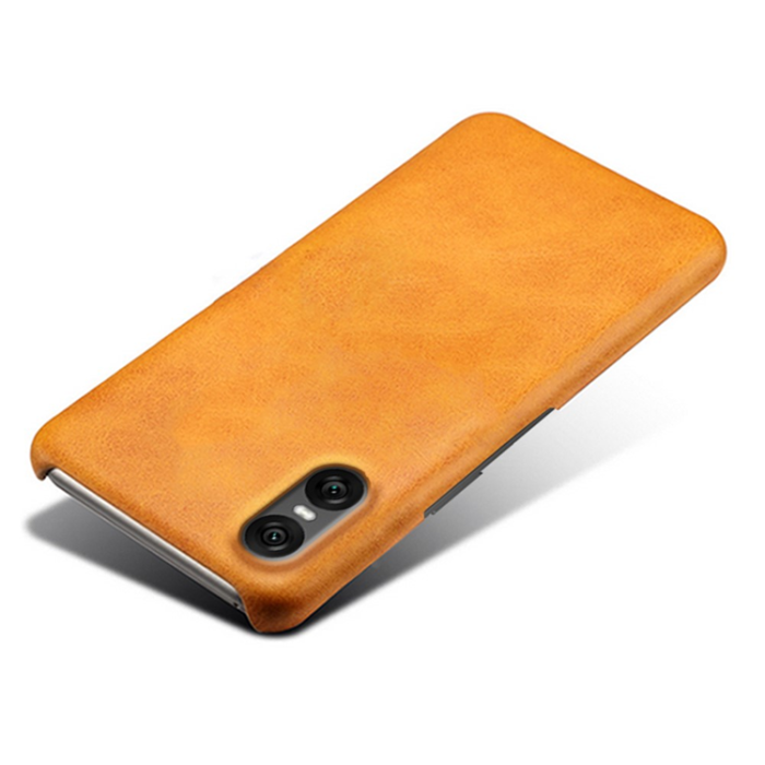 A-One Brand - Sony Xperia 10 VII Mobilskal Calfskin Texture PU-Läder - Orange
