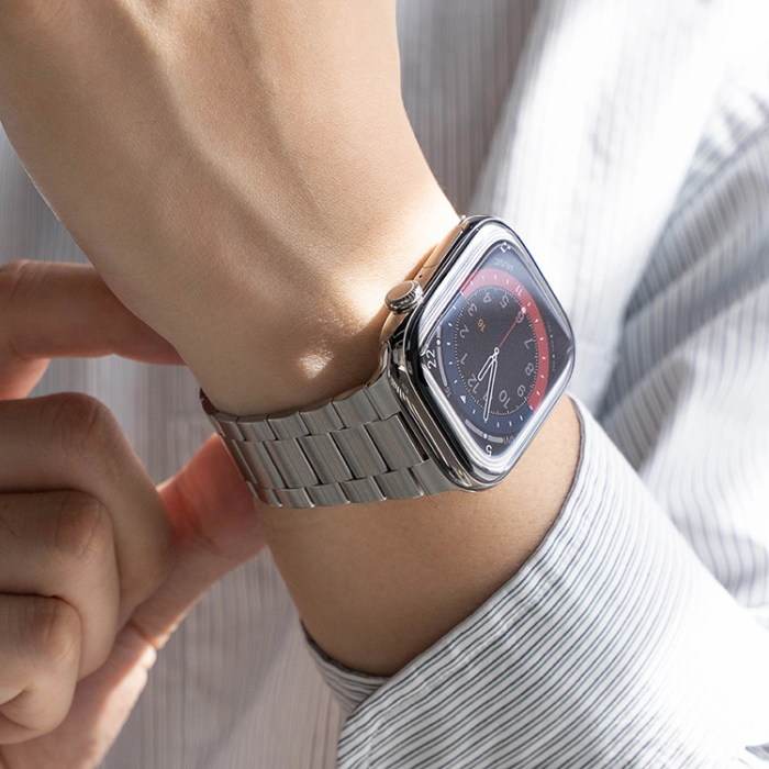 Ringke - Ringke Apple Watch (44/45/46/49mm) Armband Metal Air - Silver